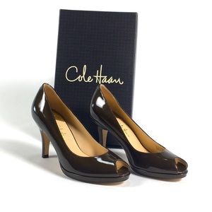 NEW Cole Haan Mahogany Patent Pump